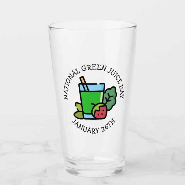Verre Journée nationale du jus vert - 26 janvier (Devant)