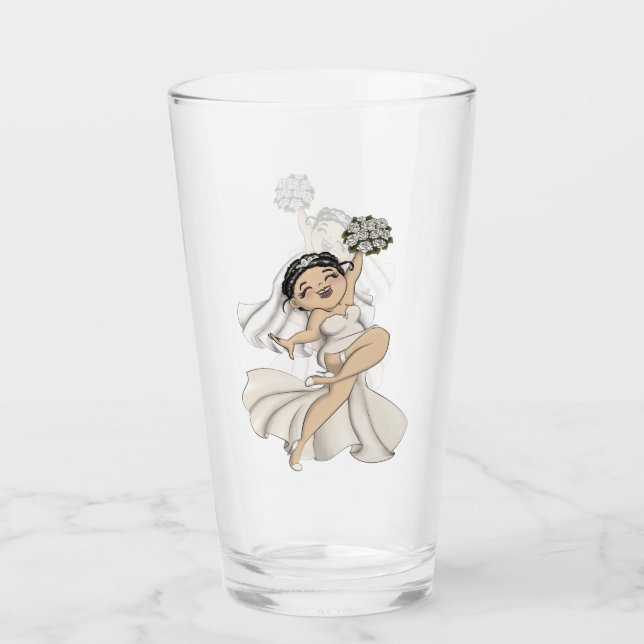 Verre Joyeuse mariée 11 (Devant)