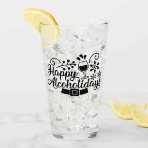 Verre Joyeuses Alcovacances   Drôle Noël Boire amusant