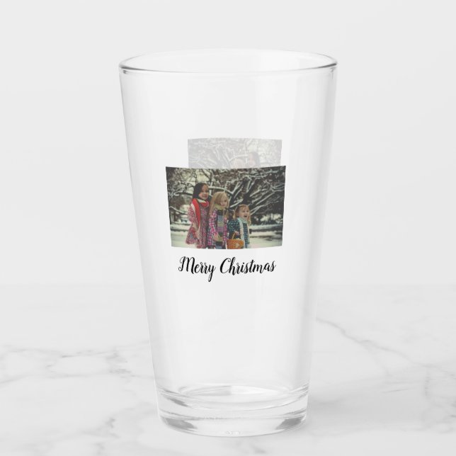 Verre joyeux noël ajouter texte photo vacances personnal (Devant)