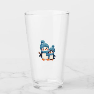 Verre Joyeux Noël Pour Cadeau Pingouin Bonhomme de Neige