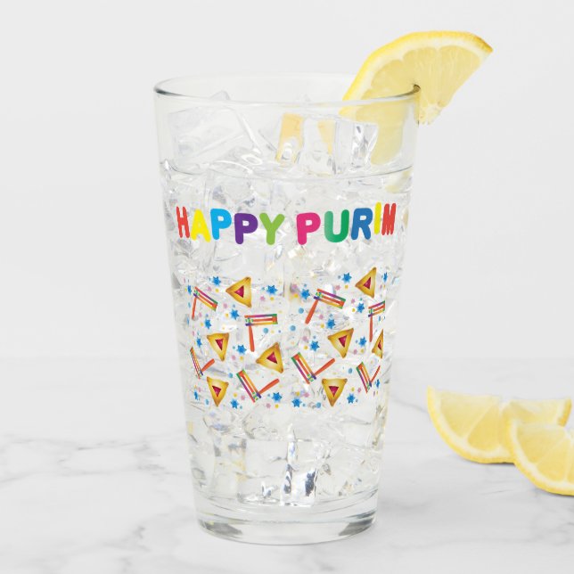Verre Joyeux Purim Festival Enfants Fête Motif (Dos glace)