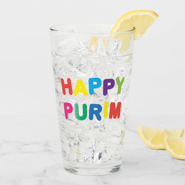 Verre Joyeux Purim Festival Enfants Fête Motif (Dos glace)
