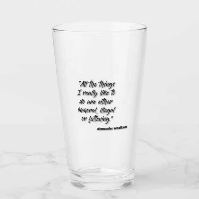 Verre JSR "Toutes les choses que j'aime vraiment (Devant)