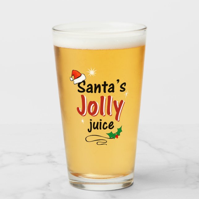 Verre Jus de gelée de Père Noël Bière de Noël (Devant (rempli))