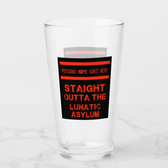 Verre Juste devant l'asile lunatique grande tasse de caf (Devant)