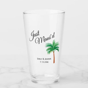 Verre Juste Maui   Maui Beach Palm Tree Mariage Faveur