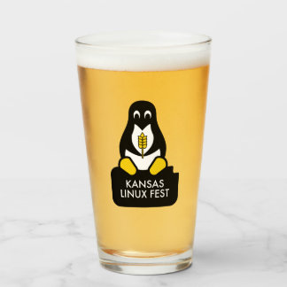 Verre Kansas Linux Fest Beer Glass