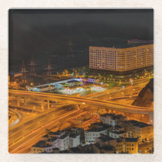 Verre La Beauté De La Ville La Nuit. Dessous-de-verre en