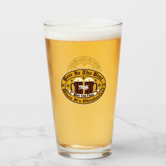 Verre La bière est le meilleur quand c'est Oktoberfest (Devant (rempli))