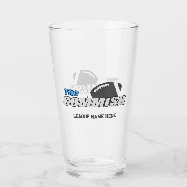 Verre La Commish Custom 16 oz Pint Beer Glass (Dos)