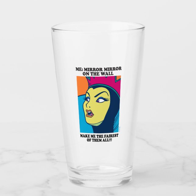 Verre La reine du mal | Miroir miroir sur le mur (Devant)