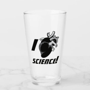 Verre La Science I (de coeur anatomique)