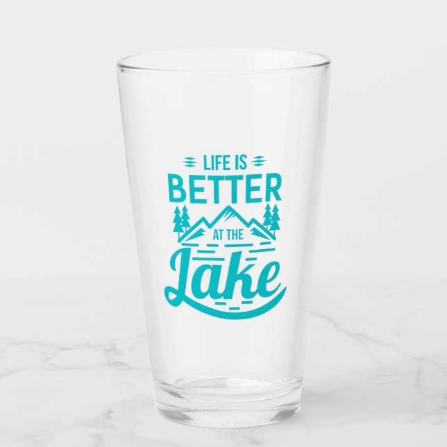 Verre La vie est meilleure au lac (Devant)