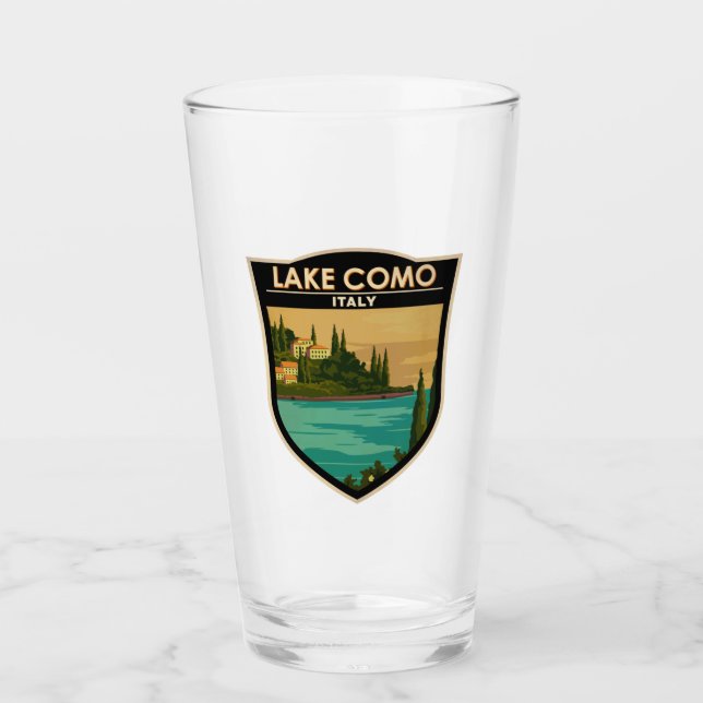 Verre Lac de Côme Italie Vintage (Devant)