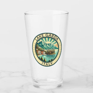 Verre Lac de Garde Italie Illustration Badge d'Art Voyag