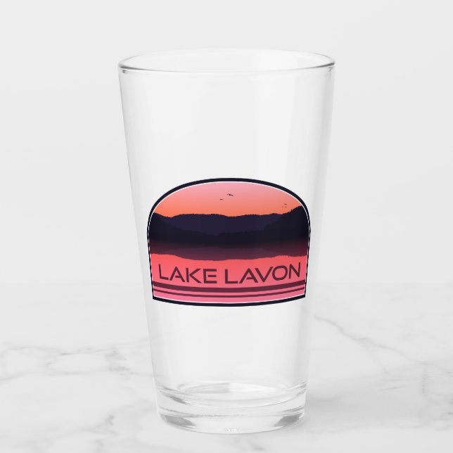 Verre Lac Lavon Texas Red Sunrise (Devant)