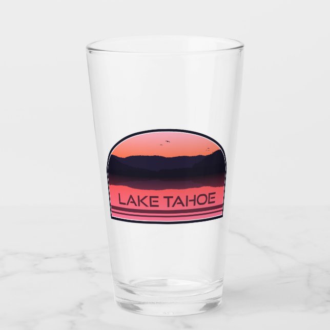 Verre Lac Tahoe Californie Nevada Red Sunrise (Devant)