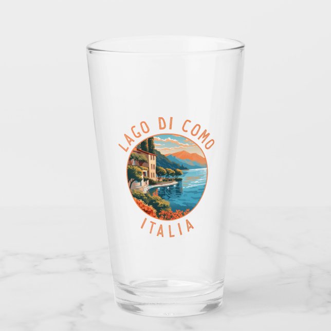 Verre Lago di Como Italia Travel Art Vintage (Devant)
