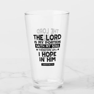 Verre Lamentations 3:24 Le Seigneur est mes Partages Cit