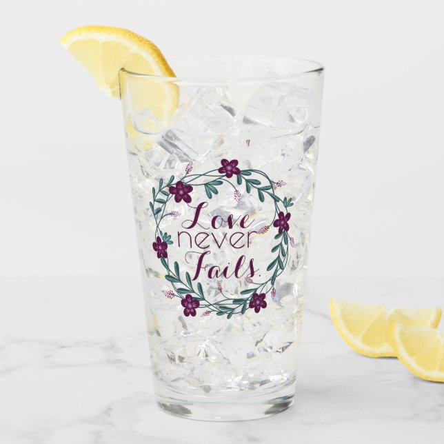 Verre L'amour ne manque jamais (Devant glace)