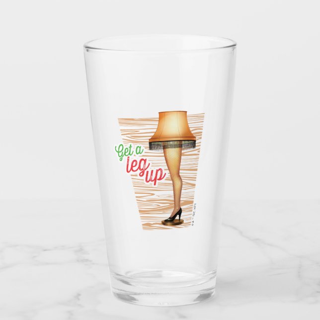 Verre Lampe d'histoire de Noël | Leg Up (Devant)