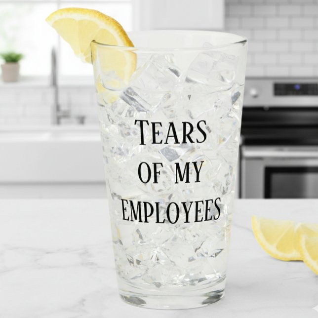 Verre Larmes de mes employés Humour de travail de bureau (Créateur téléchargé)