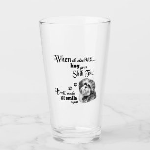 Verre L'art moderne de Shih Tzu, le slogan de la race mi