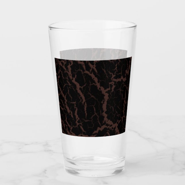 Verre Lave spatiale craquelée - Marron (Devant)