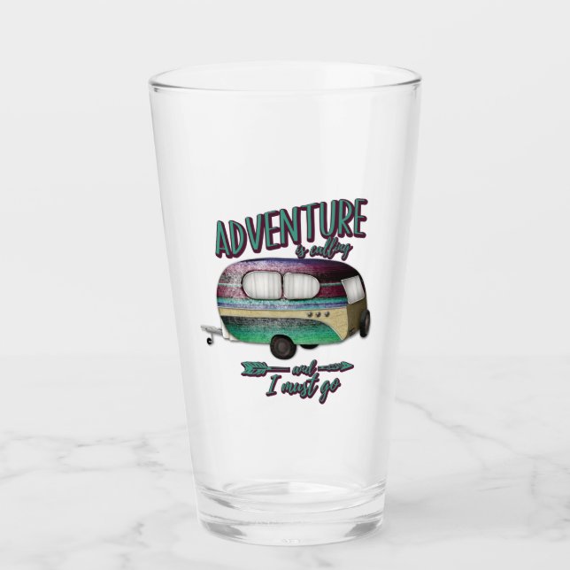Verre L'aventure appelle et je dois aller Mint Purple Ca (Devant)