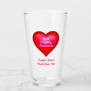 Verre Le 40e anniversaire du moins cher pour un couple