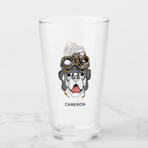 Verre Le boxeur de Steampunk ajoutent votre nom