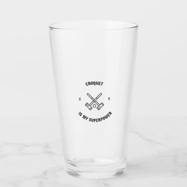 Verre Le Croquet est ma superpuissance (Devant)