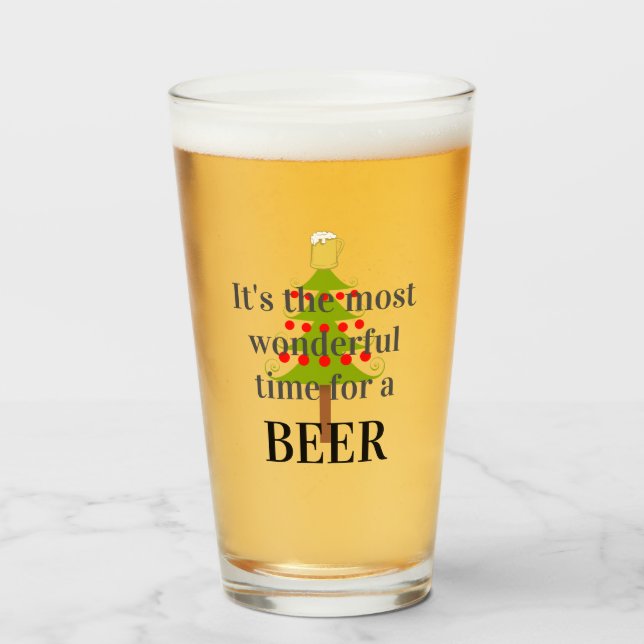 Verre Le meilleur moment pour une bière (Devant (rempli))