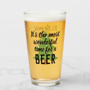 Verre Le moment le plus merveilleux pour une bière drôle