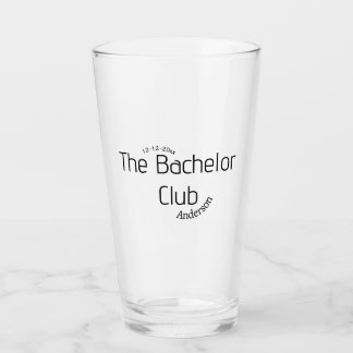 Verre le nom de club de célibataire année élégant tendan