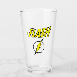 Verre Le nom Flash et logo d'éclair