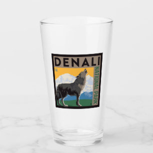 Verre Le Parc national de Denali Howling Wolf
