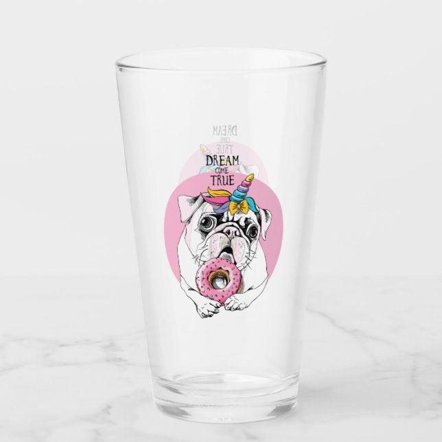 Verre Le rêve viennent vrai (Devant)