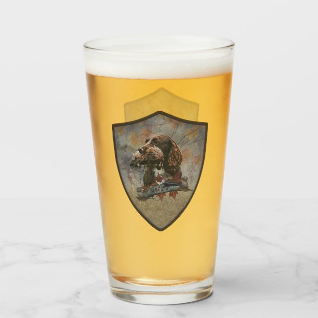 Verre Le Sprocker Spaniel, L'art de chien d'arme en verr (Dos (rempli))