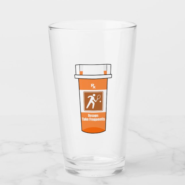 Verre Le tennis est ma drogue (Devant)
