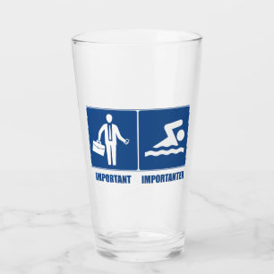 Verre Le Travail Est Important, La Nage Est Importante