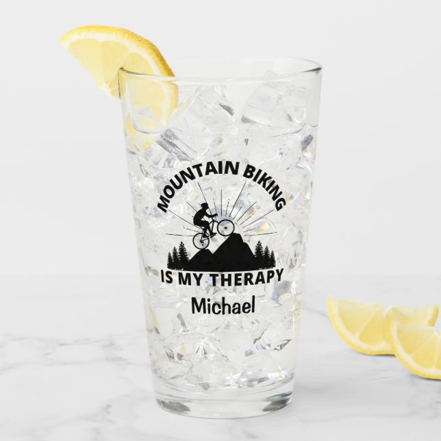 Verre Le VTT est ma thérapie (Devant glace)