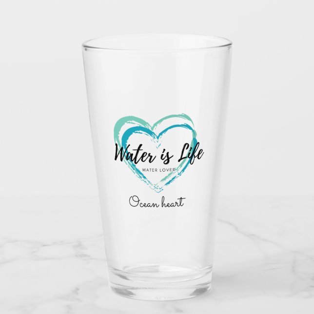 Verre L'eau, c'est la vie. Verre, Mug, Coupe, Abeille de (Devant)