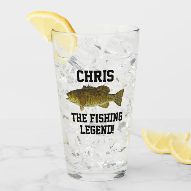 Verre Légende de pêche Petite-bouche Nom de basse Sports (Devant glace)