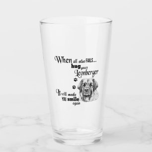 Verre Léonberger art moderne chant de chien mignon