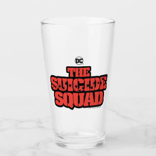 Verre L'équipe du suicide   Logo rouge et noir
