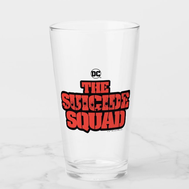 Verre L'équipe du suicide | Logo rouge et noir (Devant)