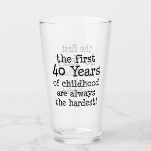Verre Les 40 premières années du 40e anniversaire du ver