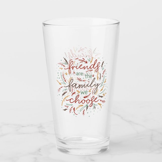 Verre Les amis sont la famille que nous choisissons (Devant)
